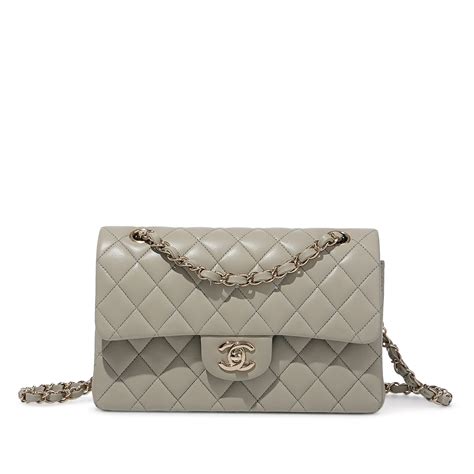 chanel grey classic flap